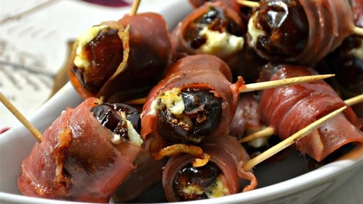 Basil Cream Cheese Date Bites