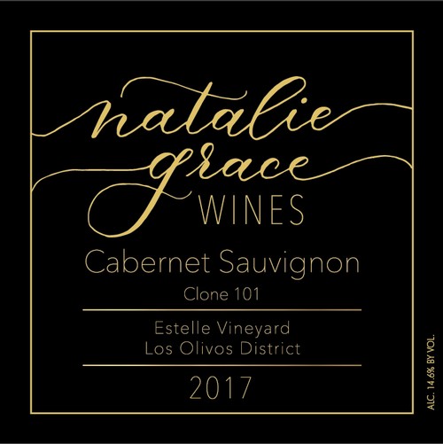 2017 Cabernet Sauvignon clone 101 - Natalie Grace Wines, Estelle Vineyard, Los Olivos District